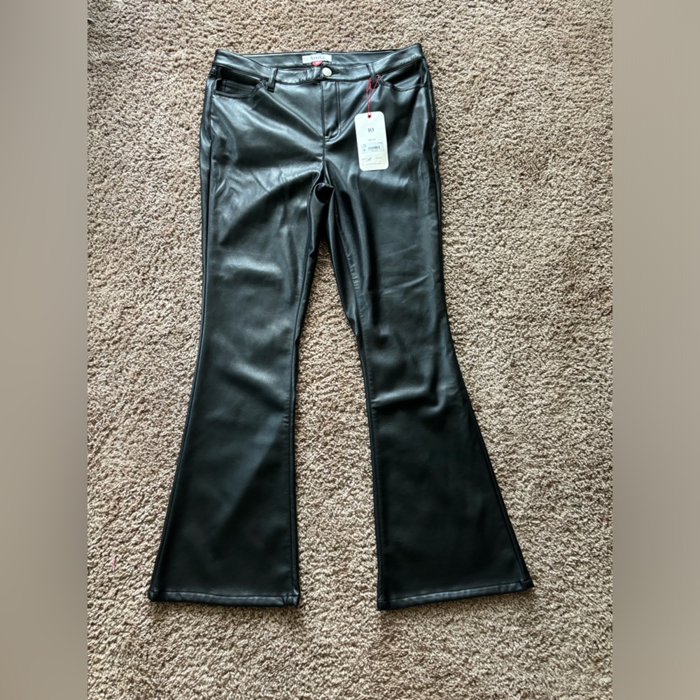 New Arula Faux Leather Flared Jeans